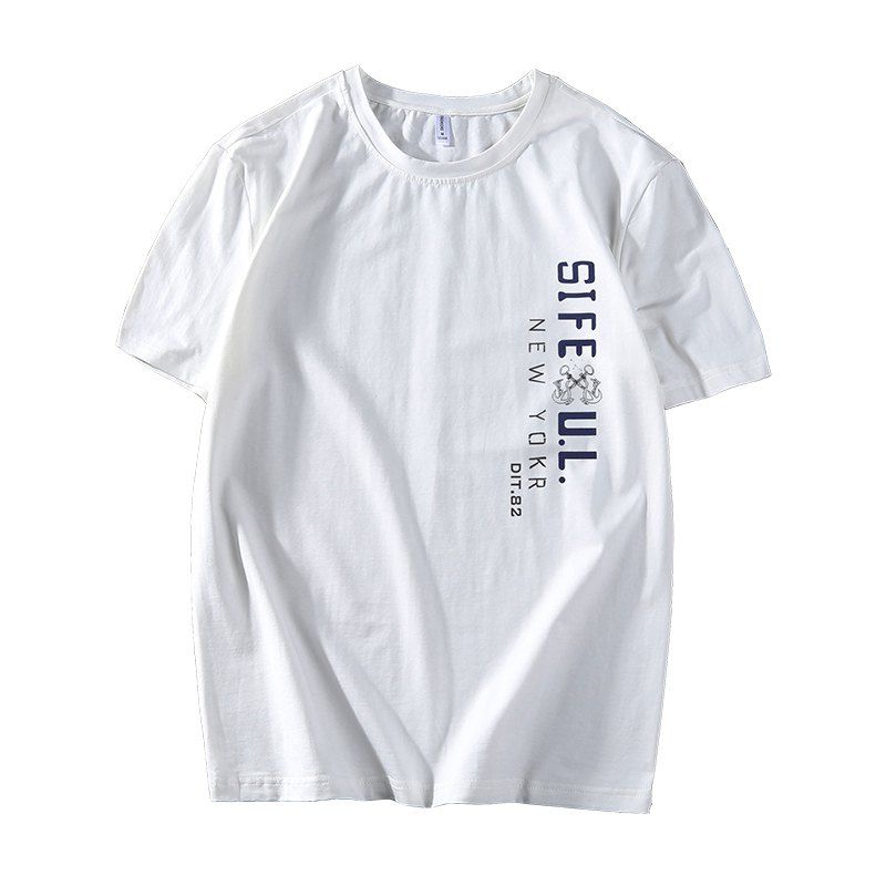 

Men Casual Soild Short Sleeve T-shirt, White