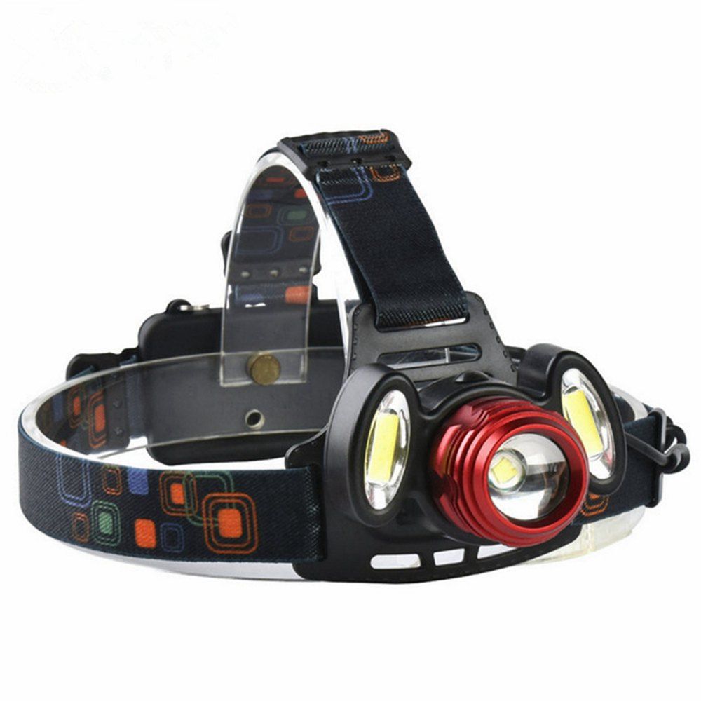 

ZHISHUNJIA YH6783 1xXMLT6+2xCOB 900lm LED 4Mode White Zooming Focus Headlight, Red