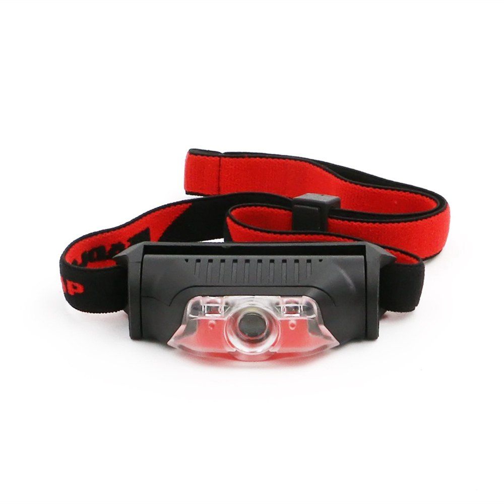 

ZHISHUNJIA Mini 4-Mode White LED + Red LED Headlamp Warning Light, Black