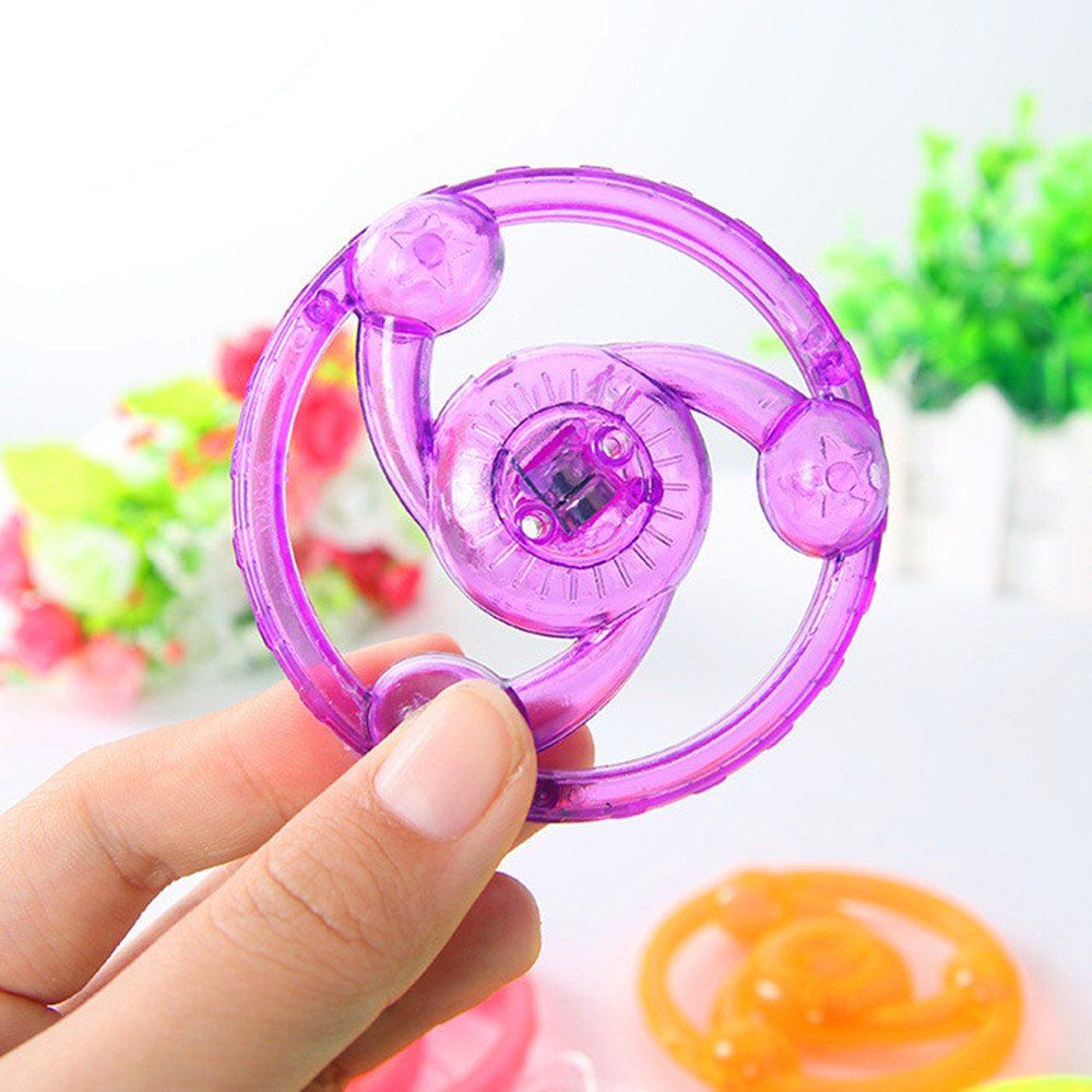 

Pull Rope Rolling Flywheel Toy with Colorful LED Flashing Light for Kids, Violet