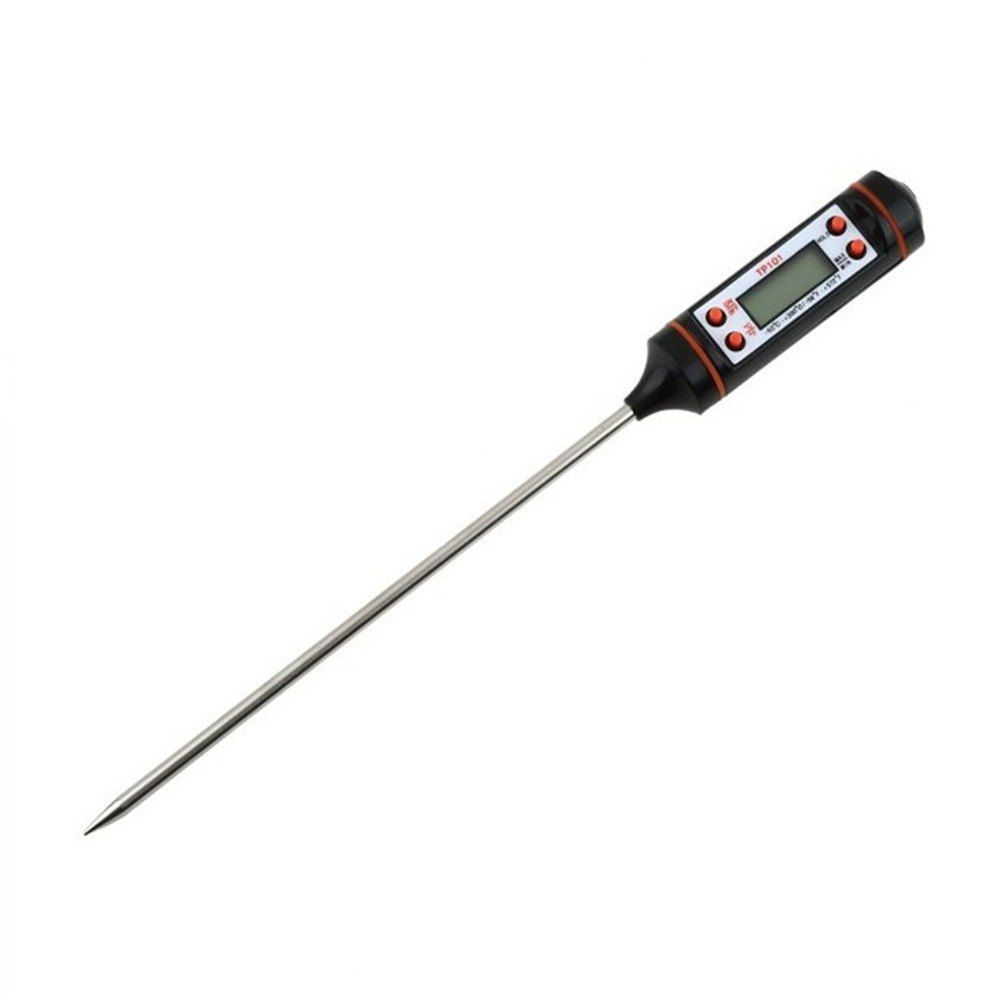 

Probe Type Electronic Digital Liquid Barbecue Baking Food Pen Thermometer, Black