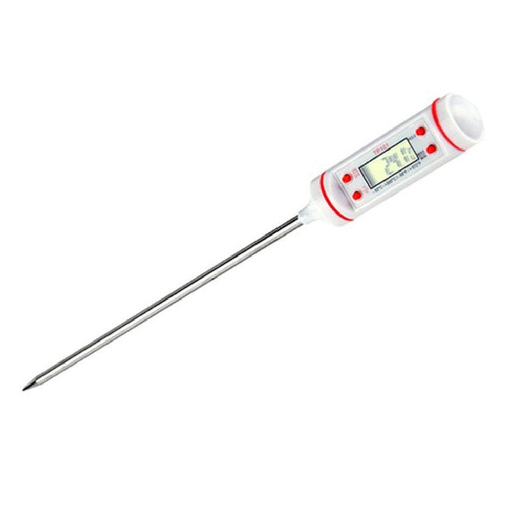 

Probe Type Electronic Digital Liquid Barbecue Baking Food Pen Thermometer, White