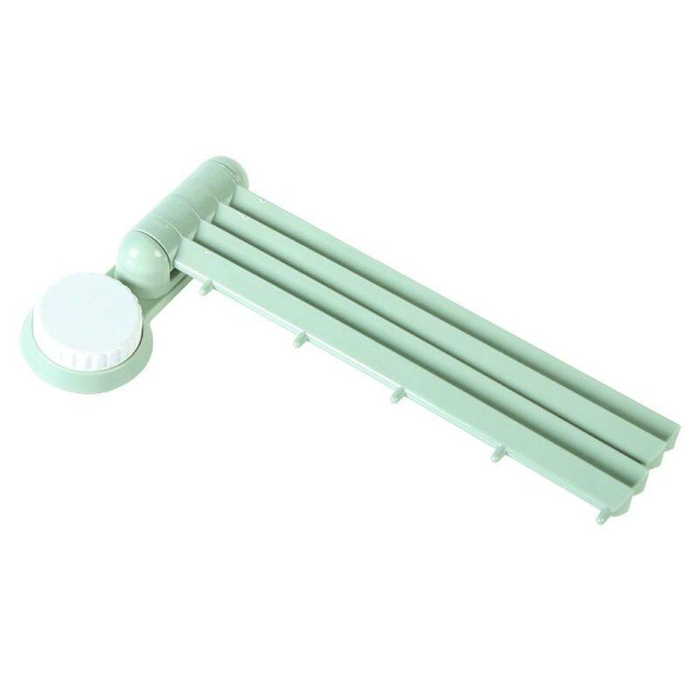 

Punch-free Rotary 4-Bar Towel Rack, Green thumb