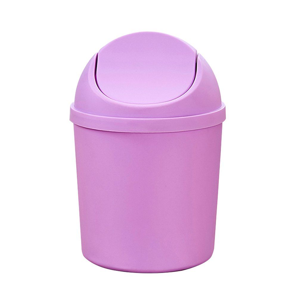 

Desktop Mini Flap Trash Can, Mauve