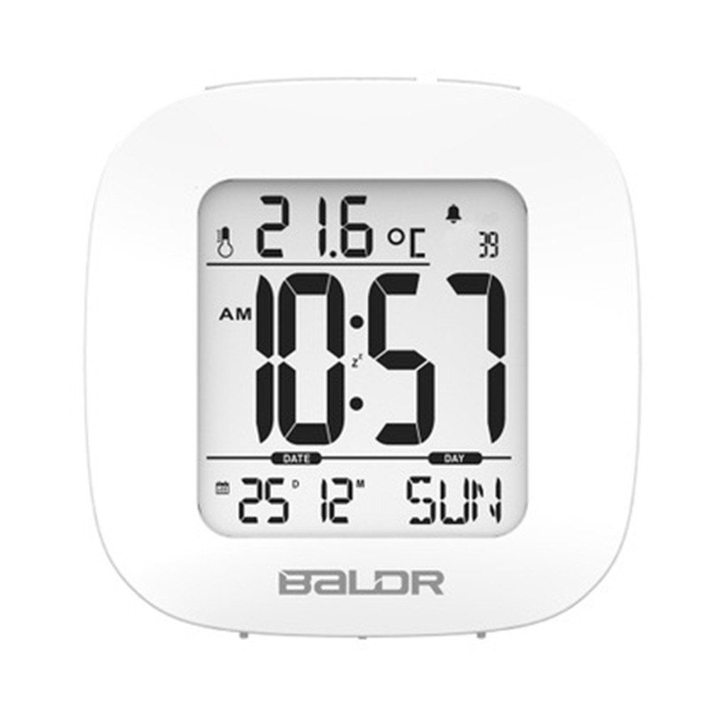 [17 OFF] 2021 Digital Temperature Humidity Meter Wall Clock In WHITE
