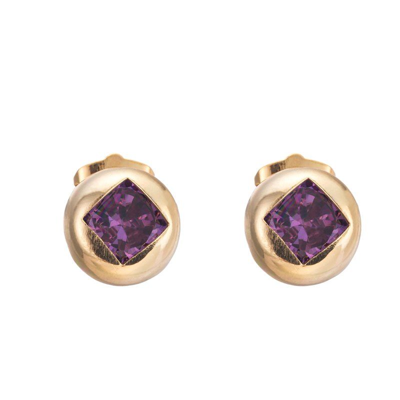 

Fashion Fine Zircon Earrings ERZ0391, Purple