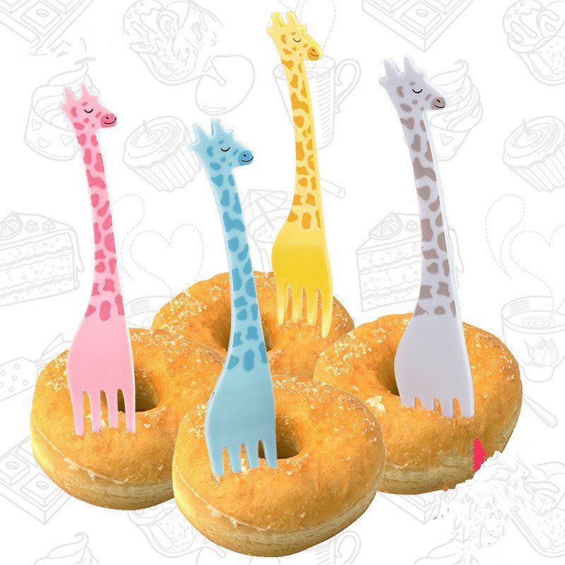 

Cute Animal Shape Fruit Fork for Birthday Party 12PCS, Multi