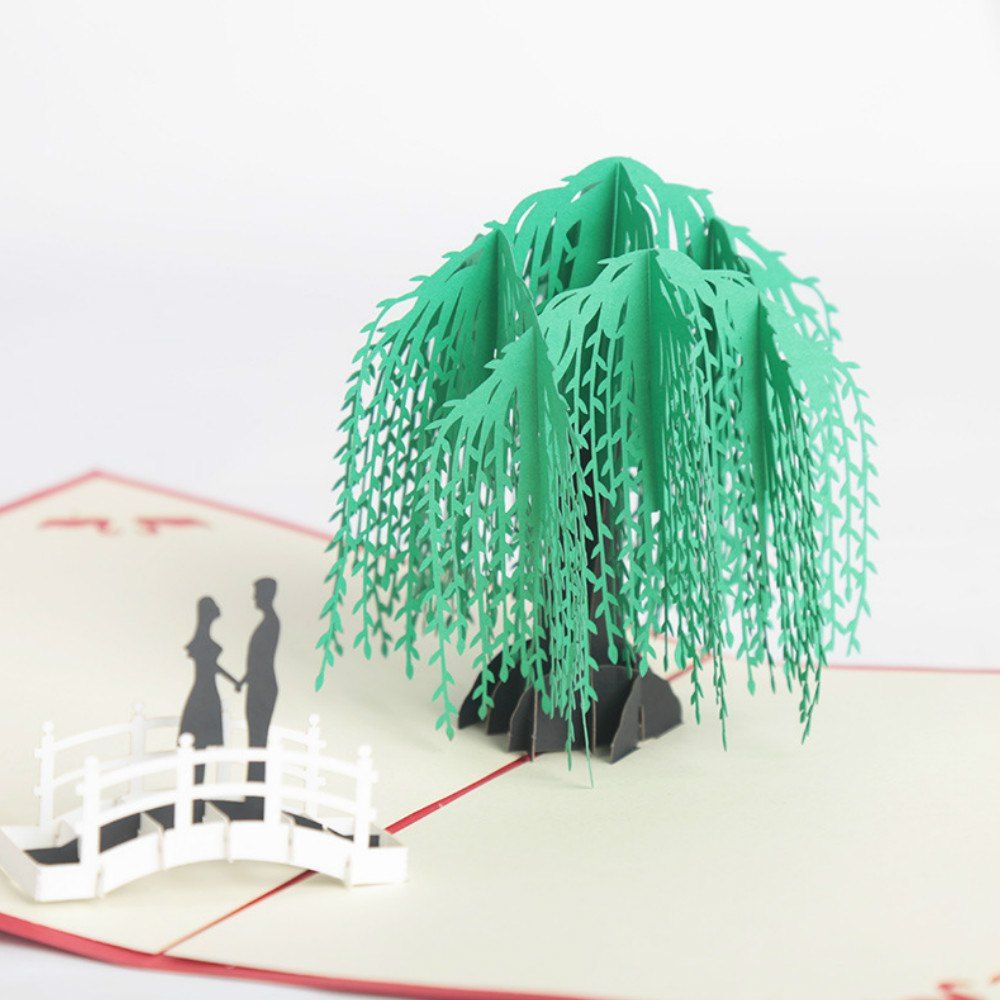 

3D Card Handmade Spring Tree, Green