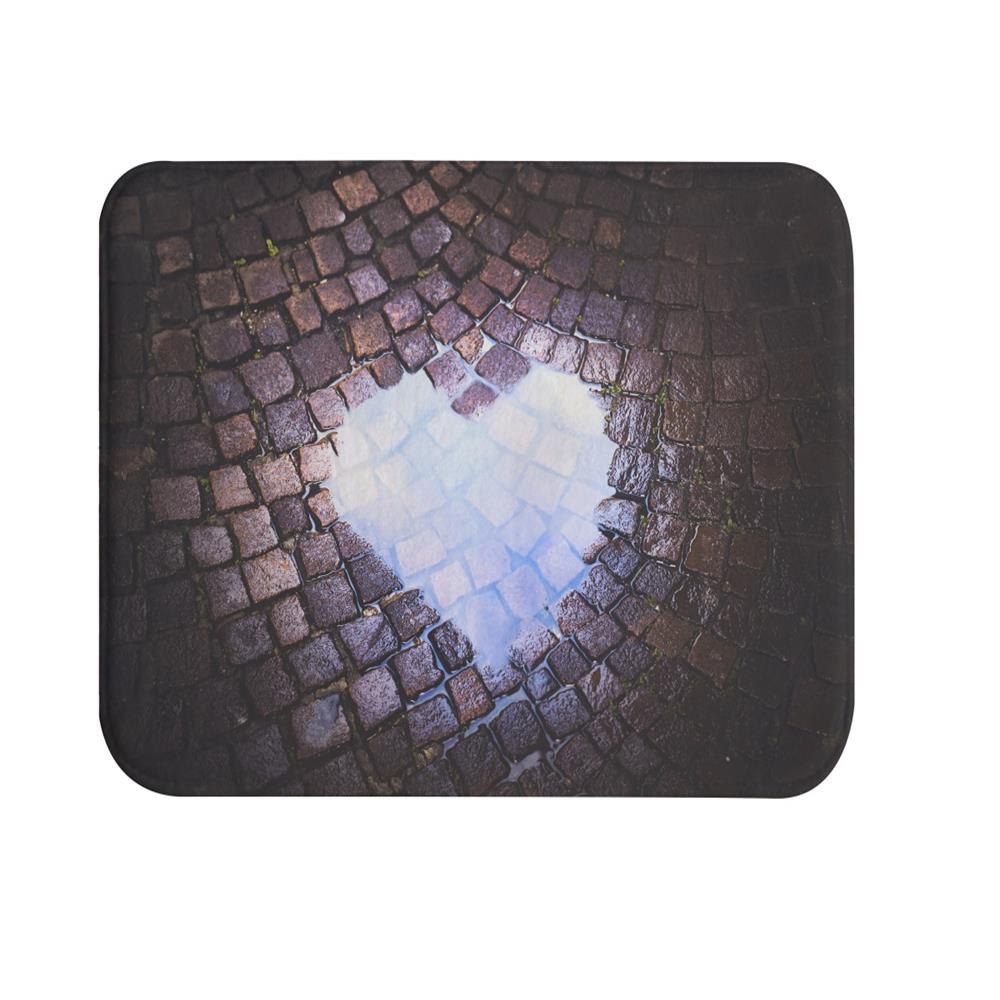 

Love Stone Super Soft Non-Slip Bath Door Mat Machine Washable Quickly Drying, Multi-a