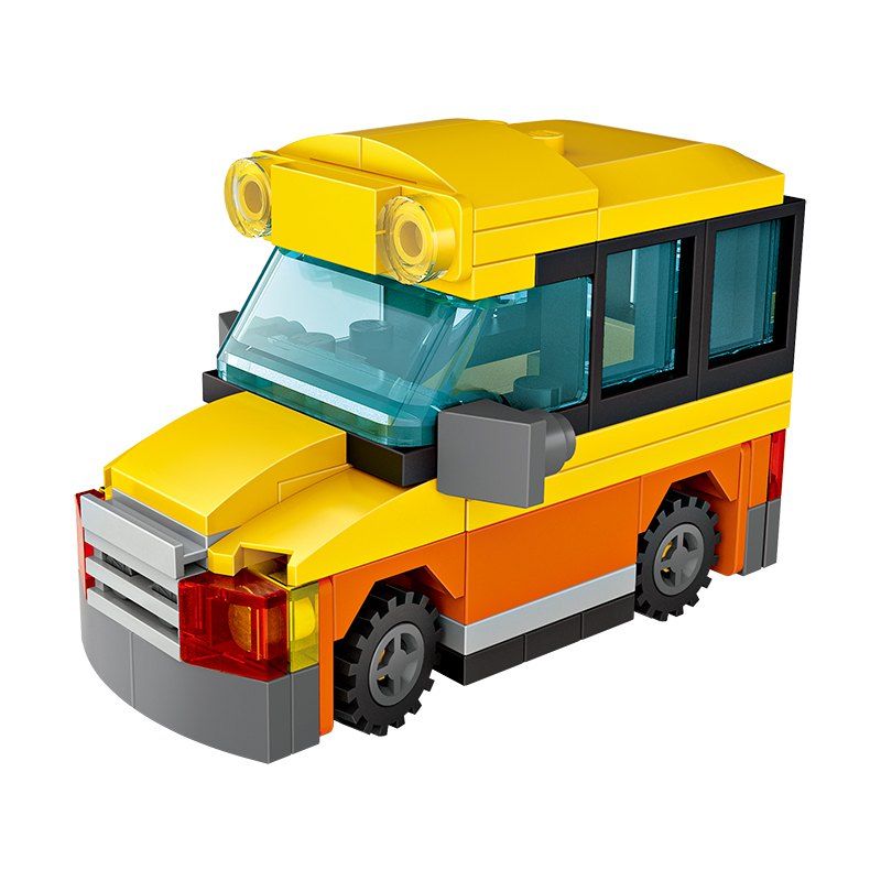 

LOZ 91PCS Mini School Bus Blocks Toy, Multi-a