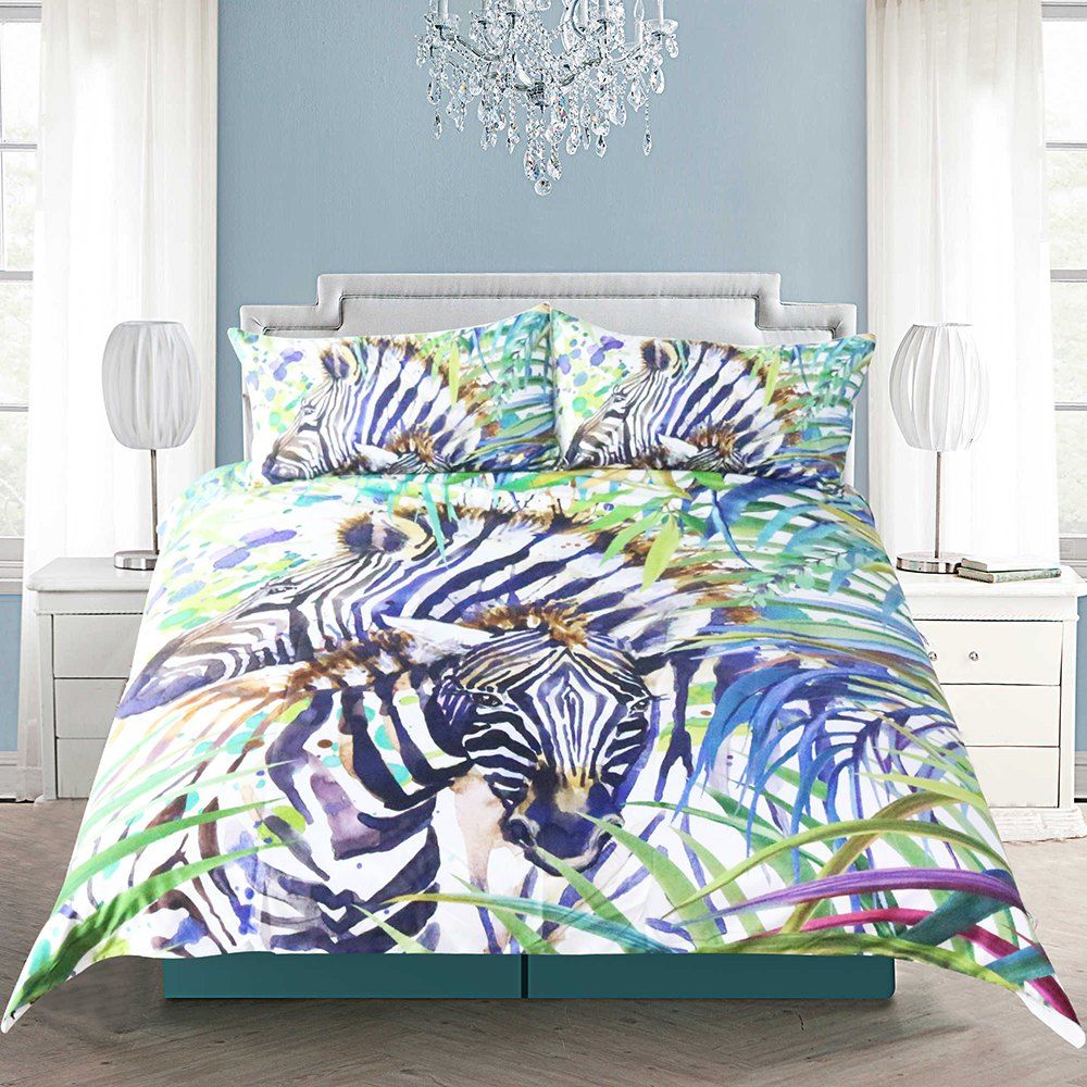

Wild Animal Bedding Duvet Cover Set Digital Print 3pcs, Multi