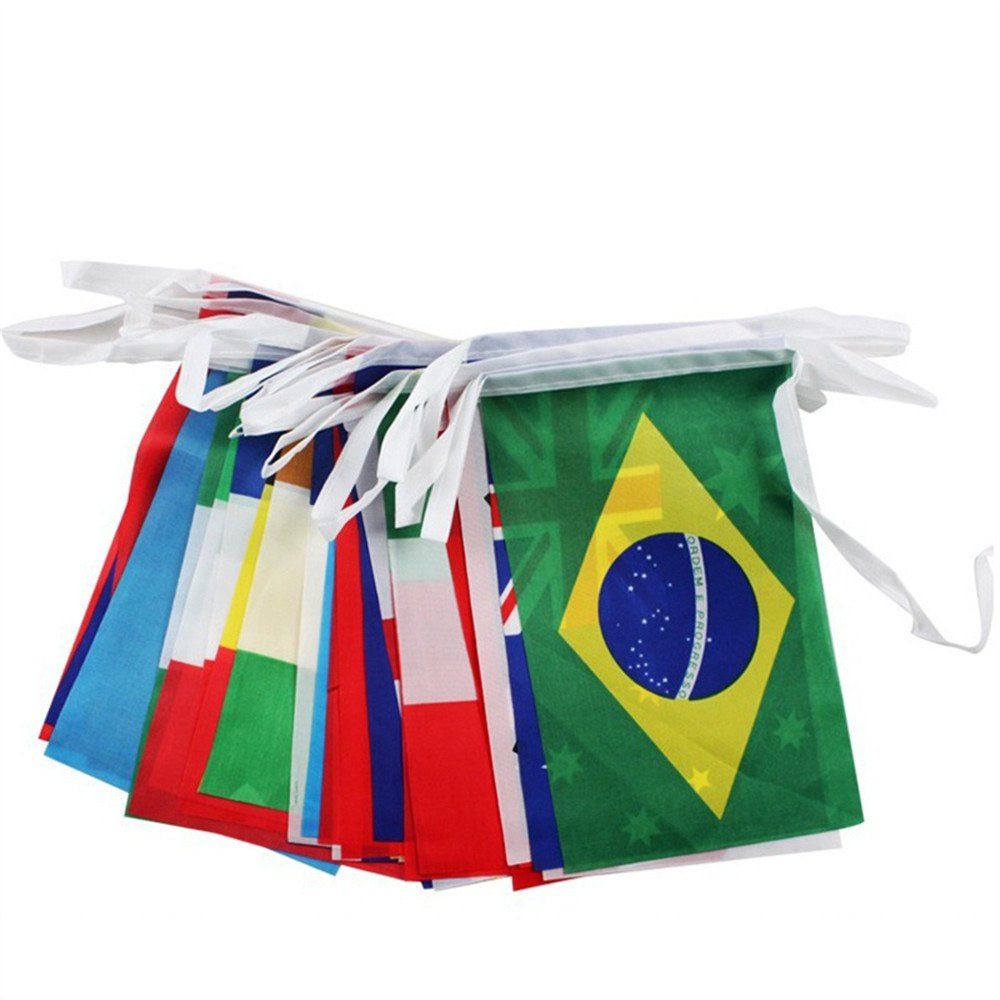 

32 Strong Watermark Double-Sided Fade String Flags, Multi