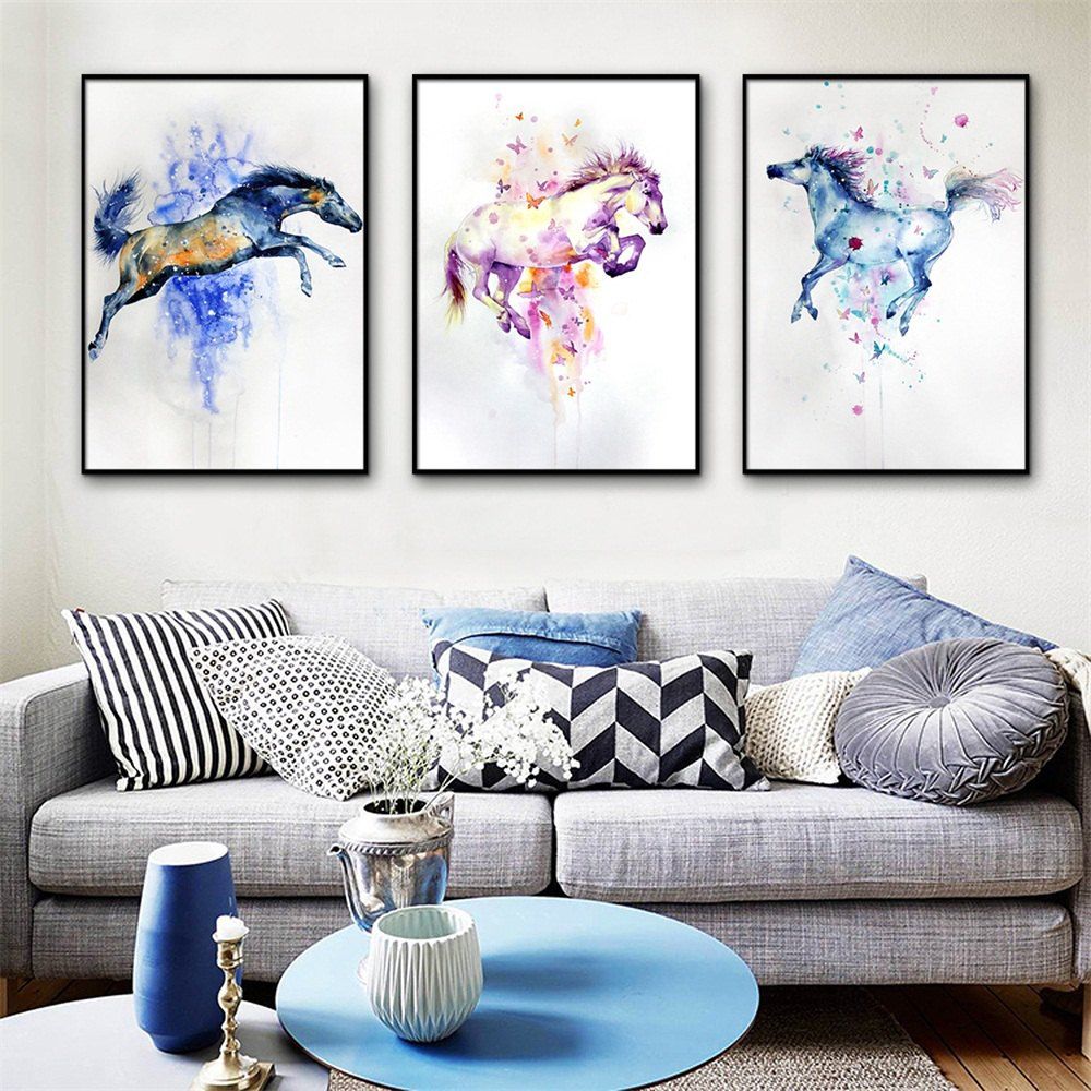 

Special Design Frame Paintings Jump Print 3PCS, Multi