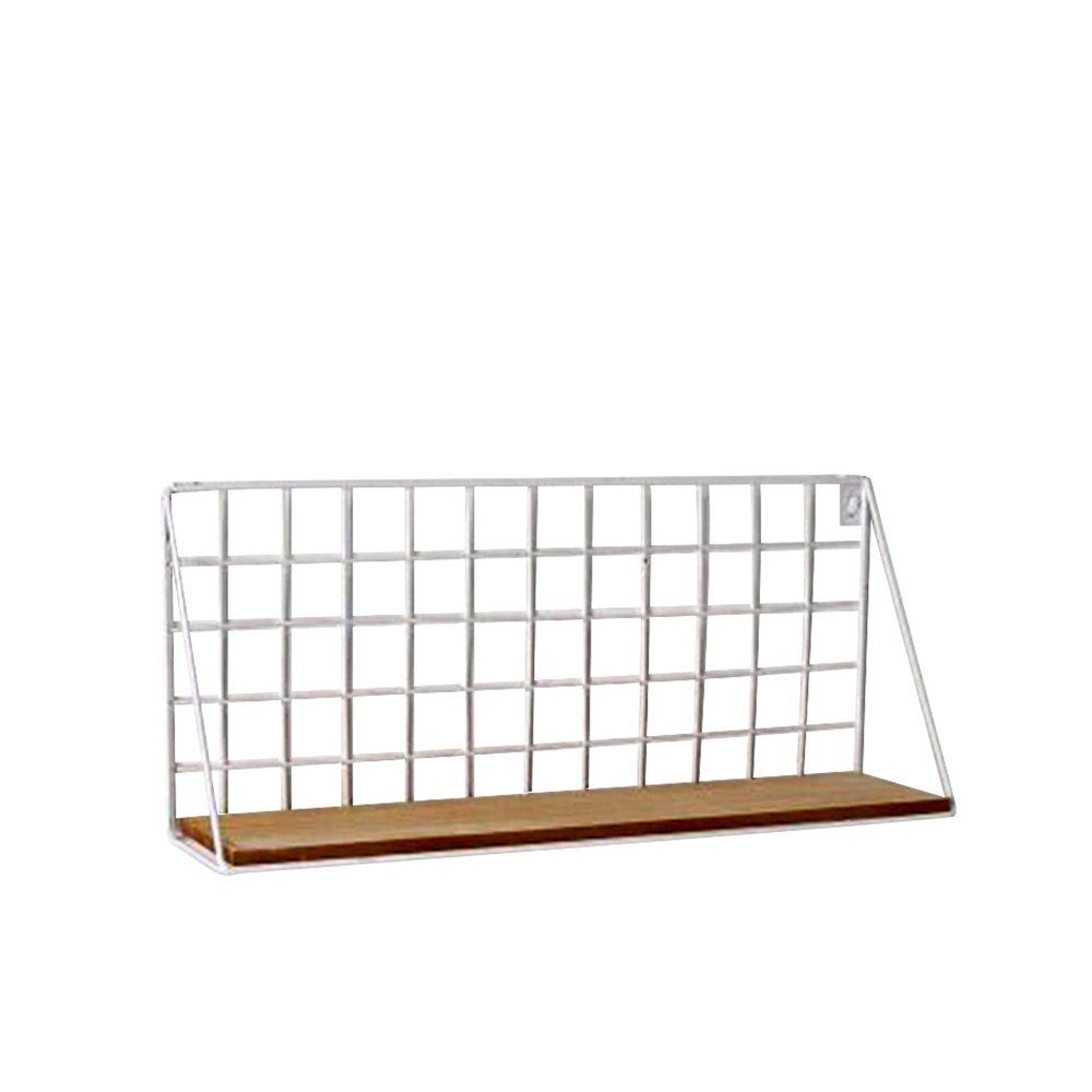 

XH-A602 Simple Grid Word Shelf Kitchen Bathroom Wall Storage Rack, White
