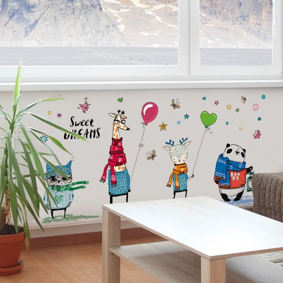 3D Happy New Buddy Cartoon Stickers Creative Decoration - multicolor 