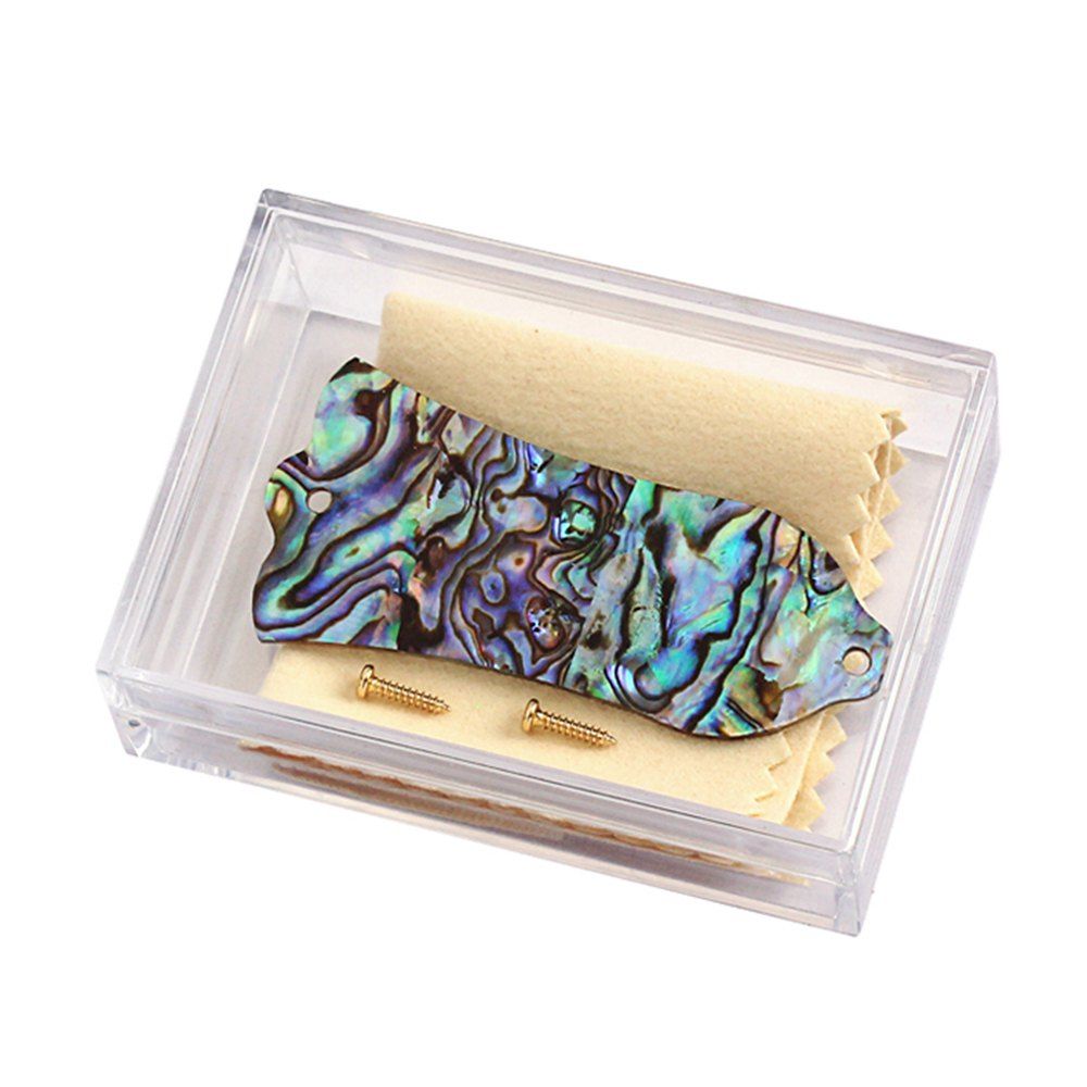 

Natural Abalone Shell Guitar Truss Rod Cover with 2 Holes for LP, Multi-a