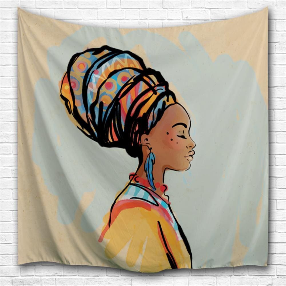 

Gouache Woman 3D Printing Home Wall Hanging Tapestry for Decoration, Multi-a