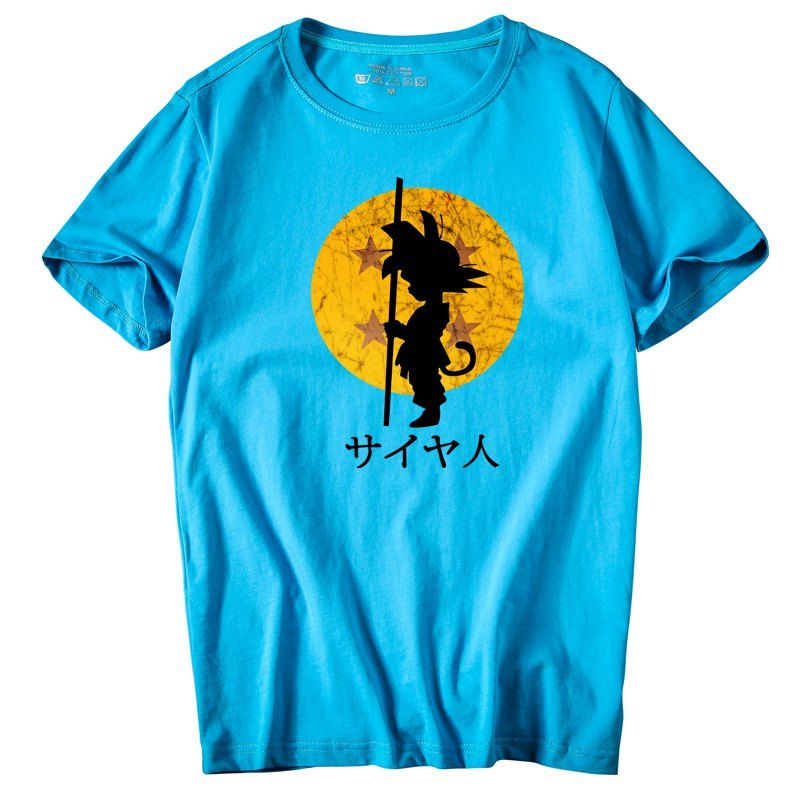 

Teenagers All-Match Simple Sports Leisure Stamp Size T-Shirt, Blue