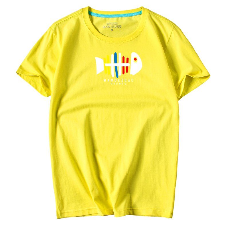 

Men's Youth All-Match Simple Sports Leisure T-Shirt, Yellow