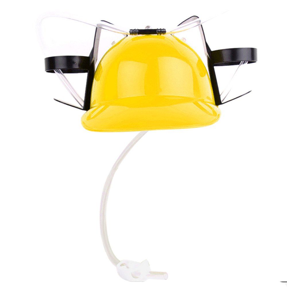 

Creative Lazy Drink Beer Drinking Beverage Helmet, Yellow