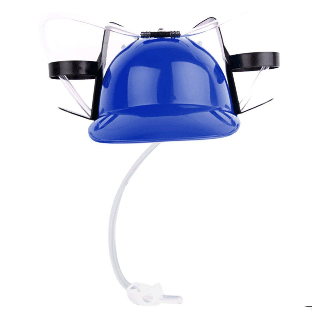 

Creative Lazy Drink Beer Drinking Beverage Helmet, Blue