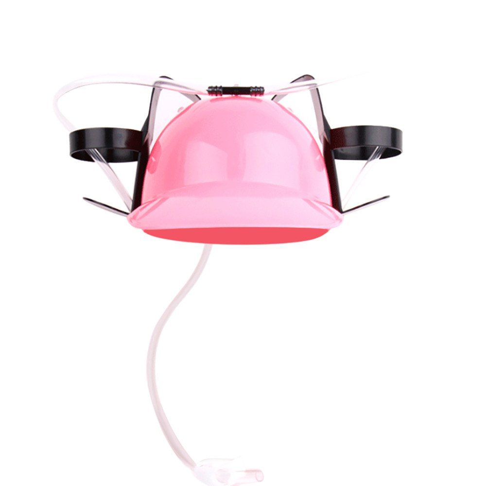 

Creative Lazy Drink Beer Drinking Beverage Helmet, Pink
