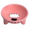 Fournitures pour animaux domestiques, bol rond en céramique pour petits animaux domestiques chien ty chat - Rose Flamant 