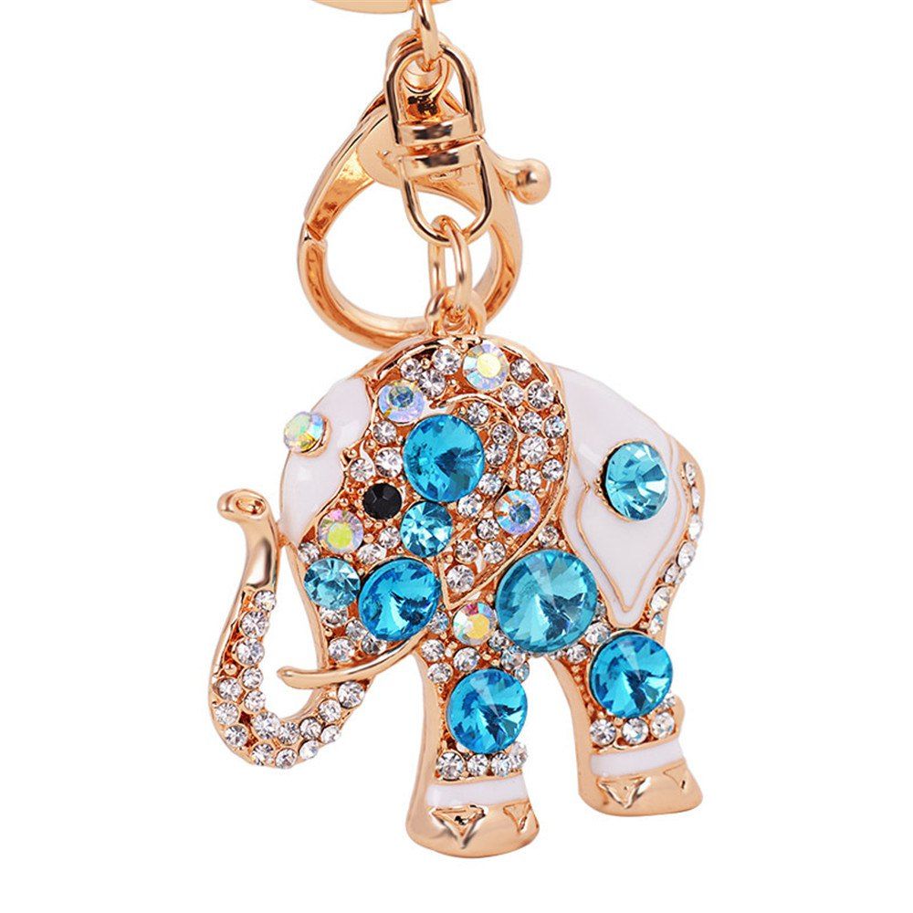 

Exquisite Diamond Elephant Jewelry Ornament Pendant, Multi-a
