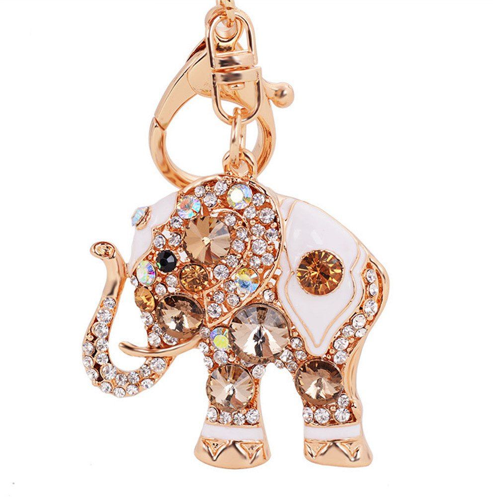 

Exquisite Diamond Elephant Jewelry Ornament Pendant, Multi-b