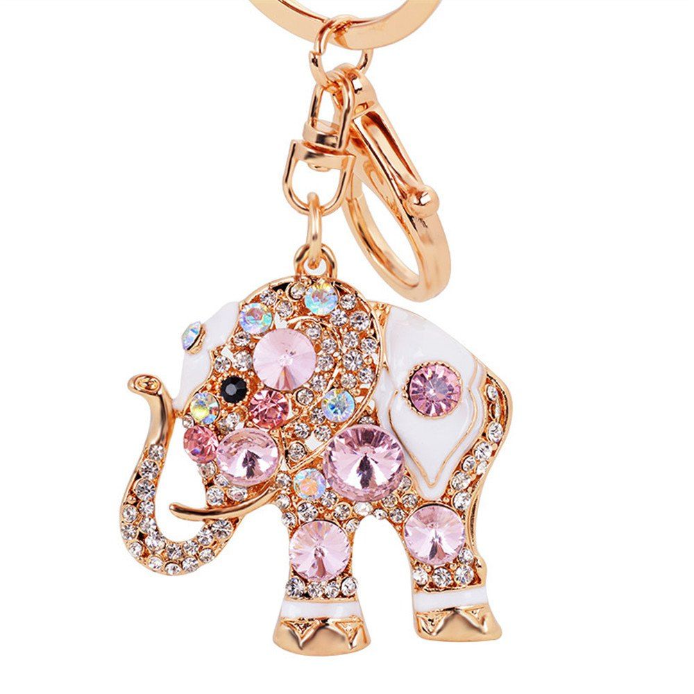 

Exquisite Diamond Elephant Jewelry Ornament Pendant, Multi-c