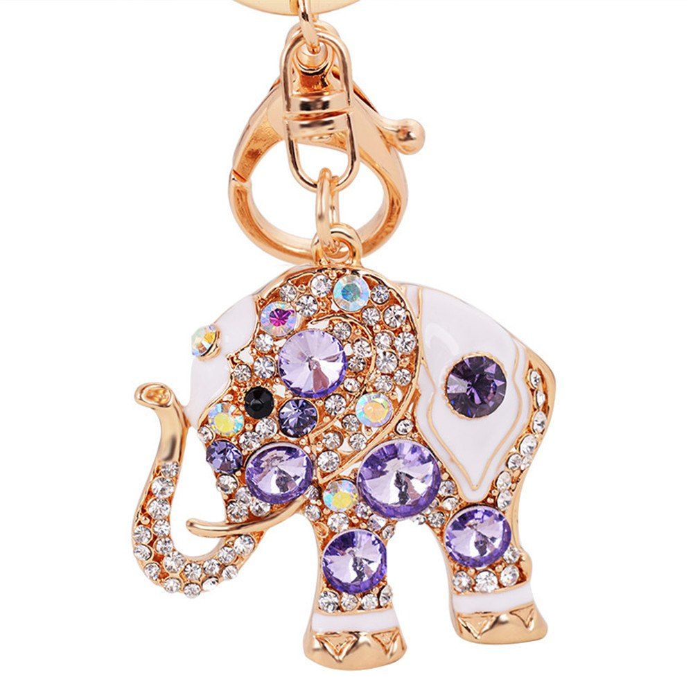 

Exquisite Diamond Elephant Jewelry Ornament Pendant, Multi-d