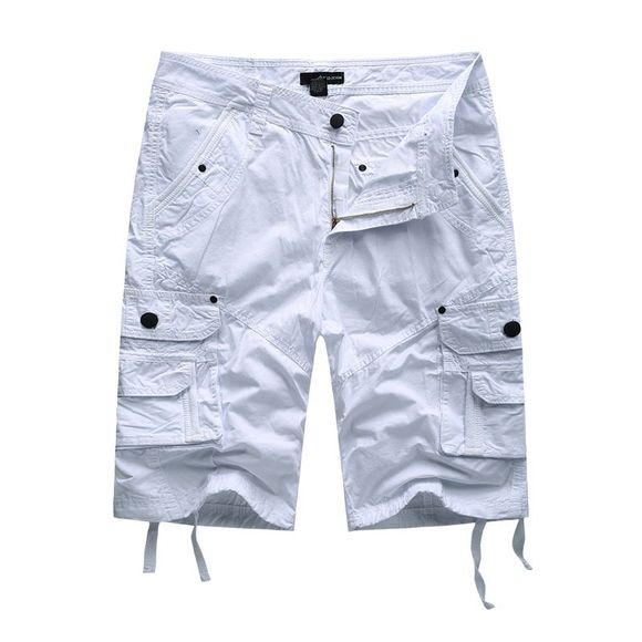 Hommes Cargo Fashion Pocket Design Casual Shorts élégants - Blanc L