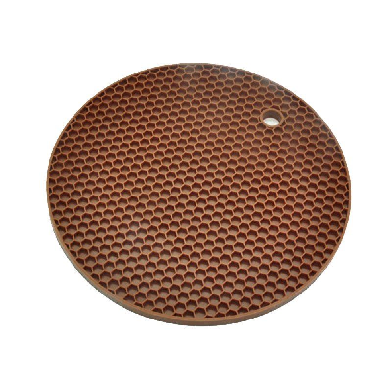 

Heat Insulation Silicone Honeycomb Waterproof Non-slip Cup Mat, Sepia