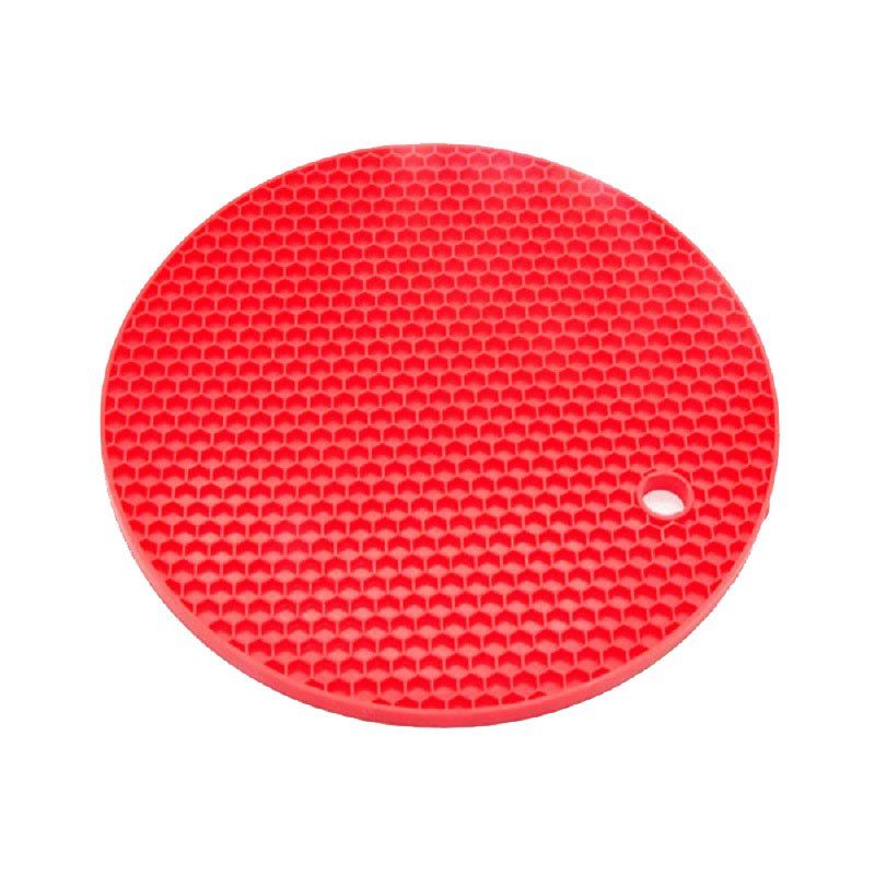 

Heat Insulation Silicone Honeycomb Waterproof Non-slip Cup Mat, Red