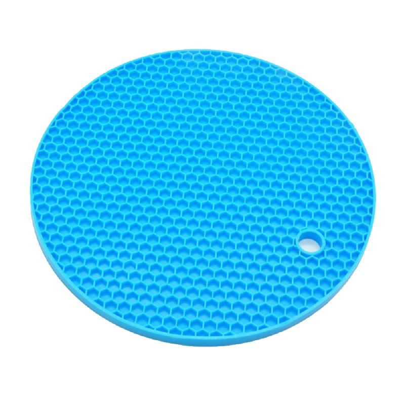 

Heat Insulation Silicone Honeycomb Waterproof Non-slip Cup Mat, Deep sky blue