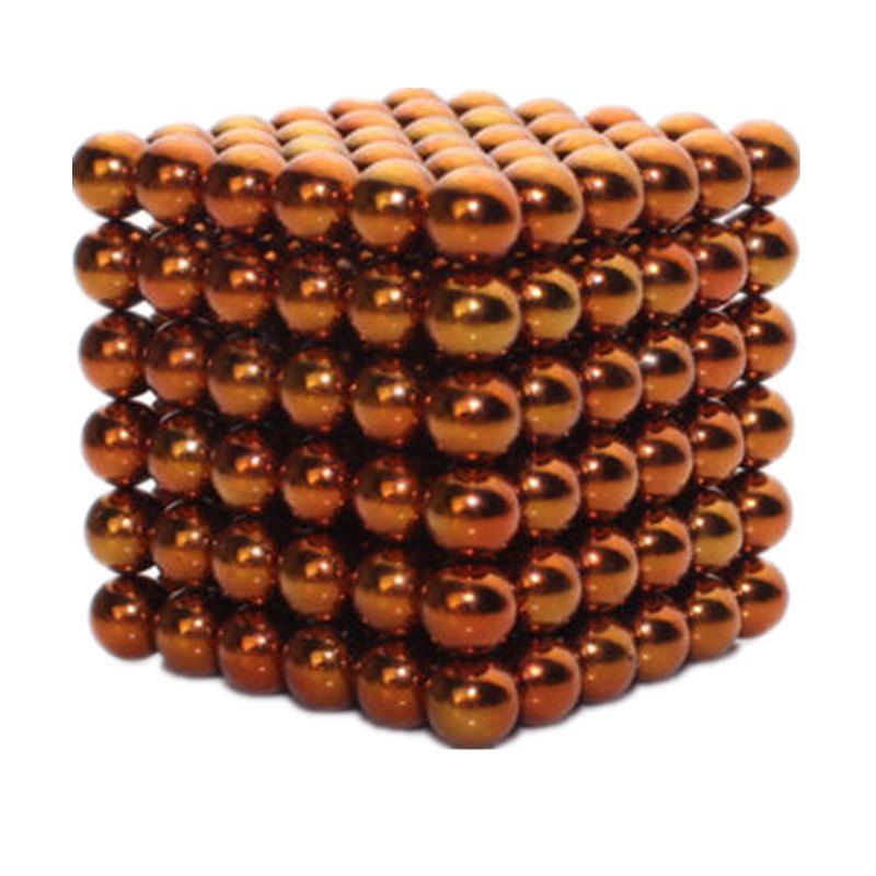

3MM 216 Pieces of Fun Magnetic Office Toy Play Ball Magnetism Multicolor, Red fox