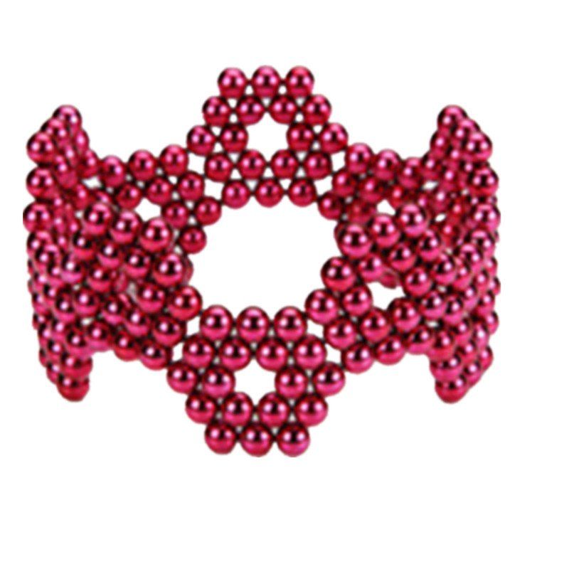 

3MM 216 Pieces of Fun Magnetic Office Toy Play Ball Magnetism Multicolor, Rose red