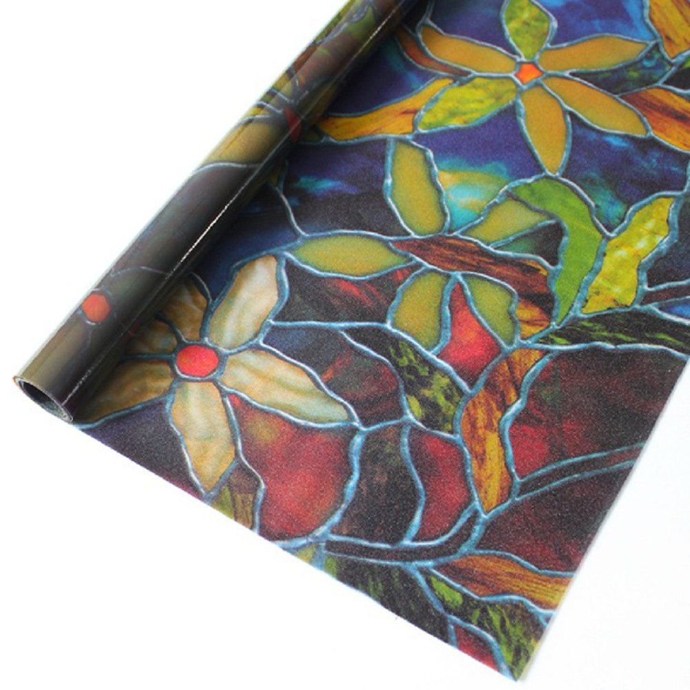 

Pervious to Light Decoration Bathroom Window Film Stickers Opaque Applique, Multi