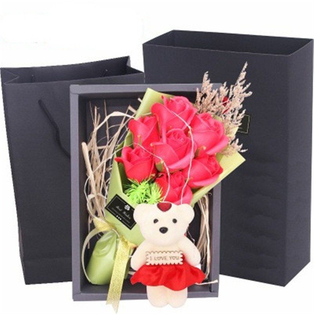 

Scented Unique Bouquet Rose Flower Gift Box Mother's Day, Red