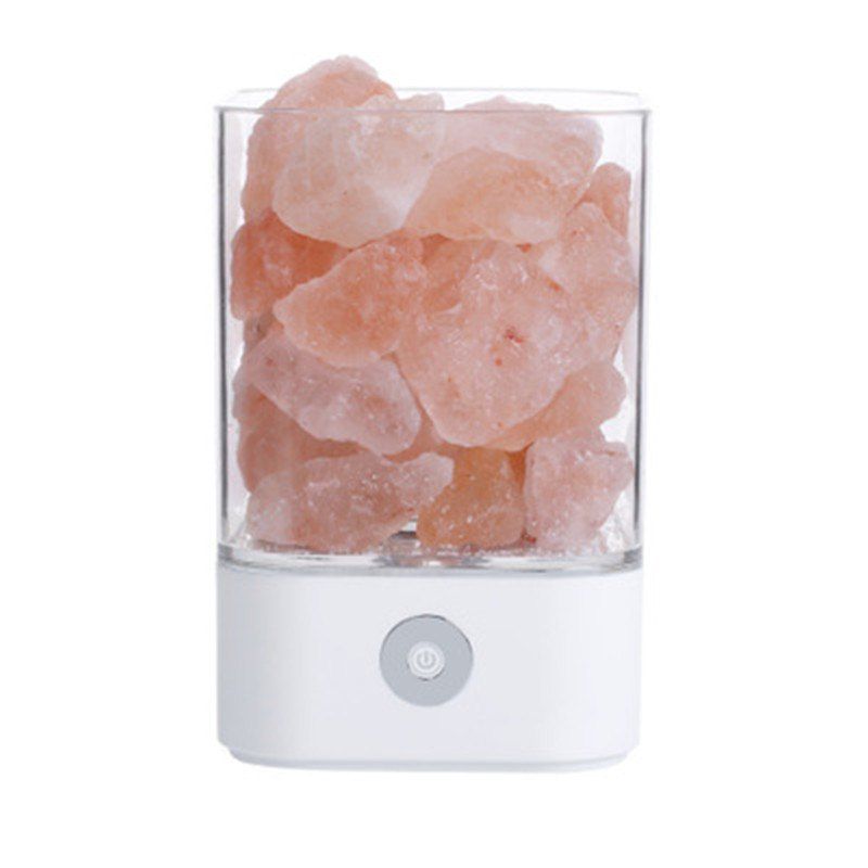 

M4 Himalayan 7 Colorful Night Light Ionic Natural Salt Crystal Lamp, White