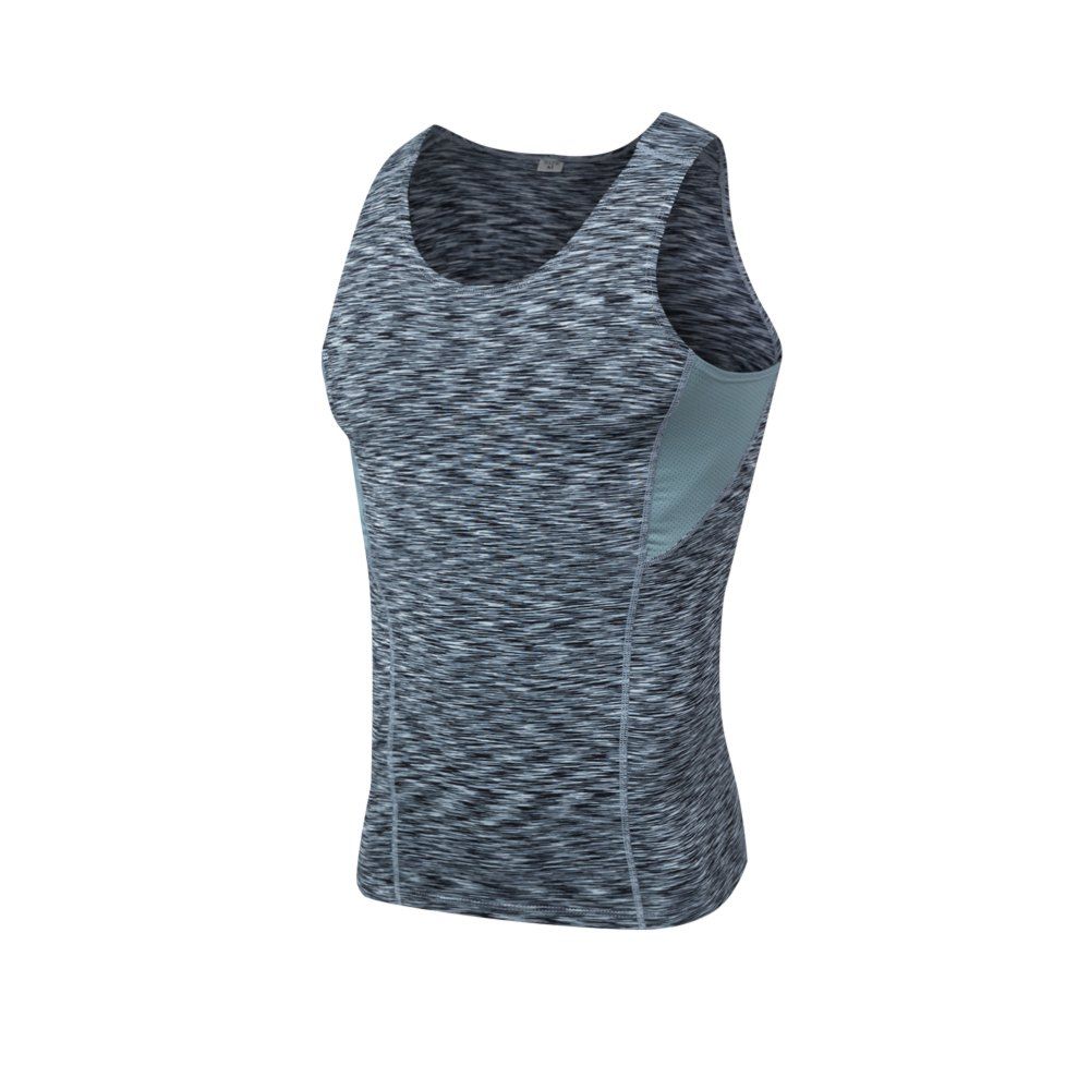 

Men's Skinny PRO Sports Fitness Basketball Running Training Sweat Speed Dry Vest, Dark gray