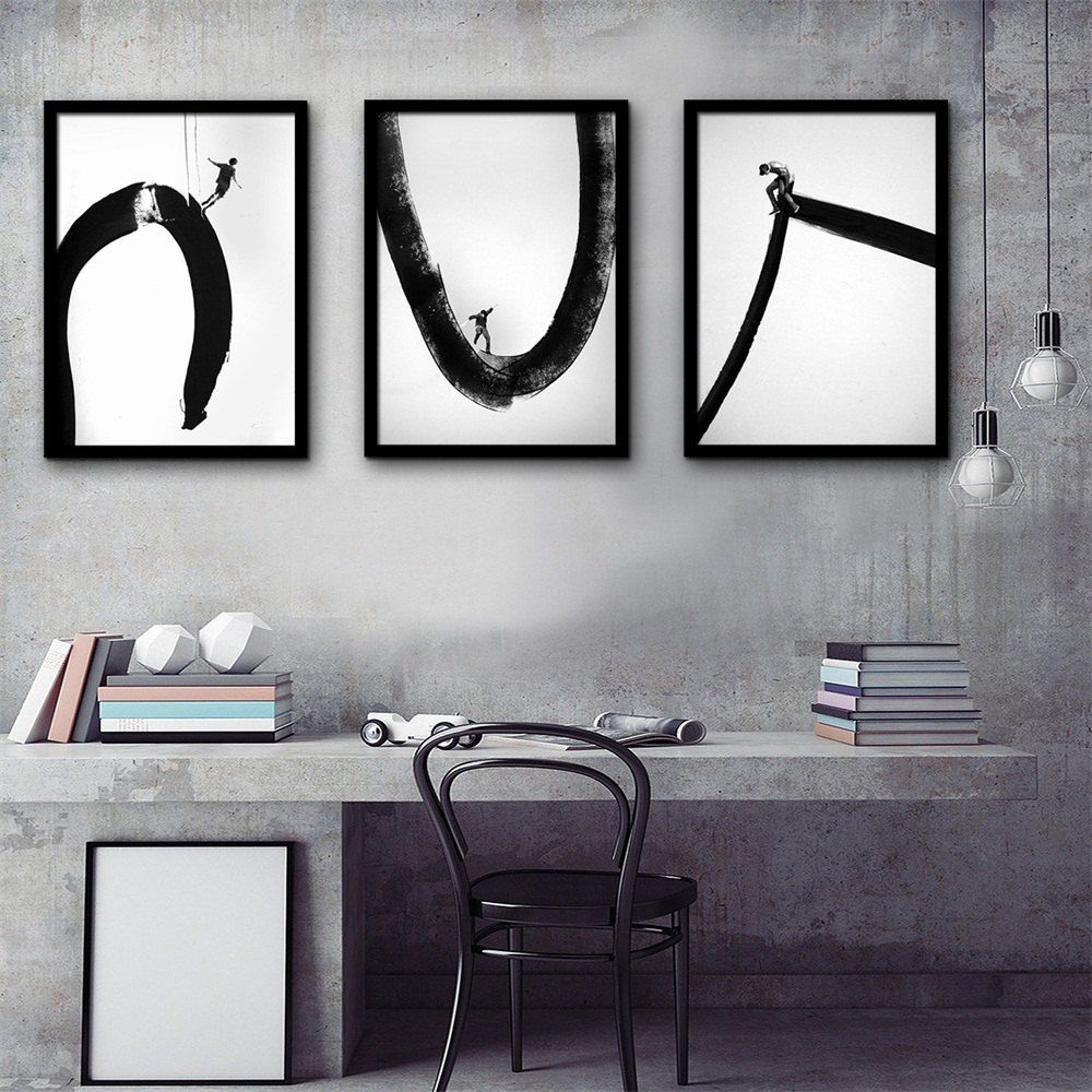 

Special Design Frame Paintings Onely Man Print 3PCS, Multi