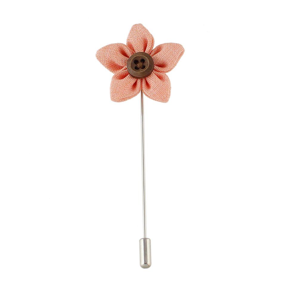

Colorful Fabric Flower Brooch Pins, Orange