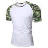 Summer Flower Camouflage Printing Male Short Sleeve T-shirts - GREEN 2XL