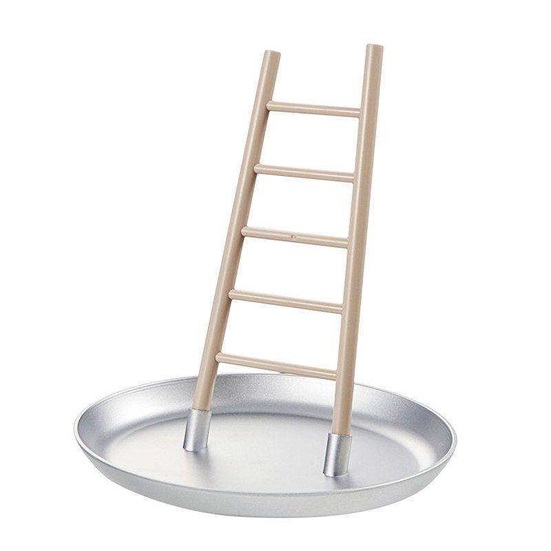 

Creative Home Desktop Ornaments Small Ladder Modeling Jewelry Rack, Light khaki