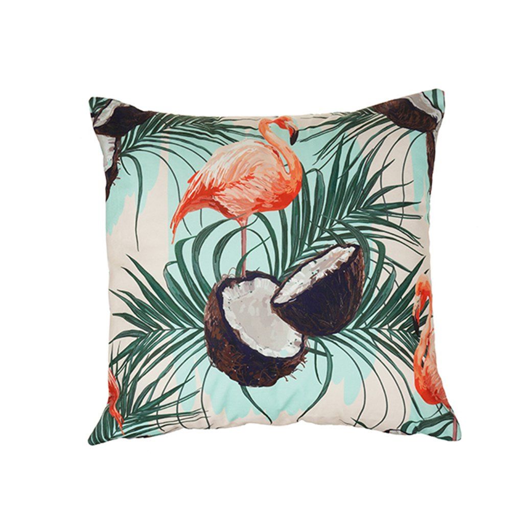

Bird and Flower Pink Pillowcase, Blue lagoon