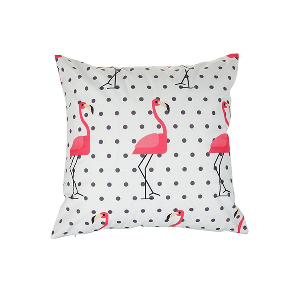 

Bird and Flower Pink Pillowcase, White