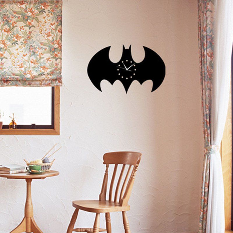 

Batman Stickers Wall Clock for Living Room Home Decoration Crafts, Black