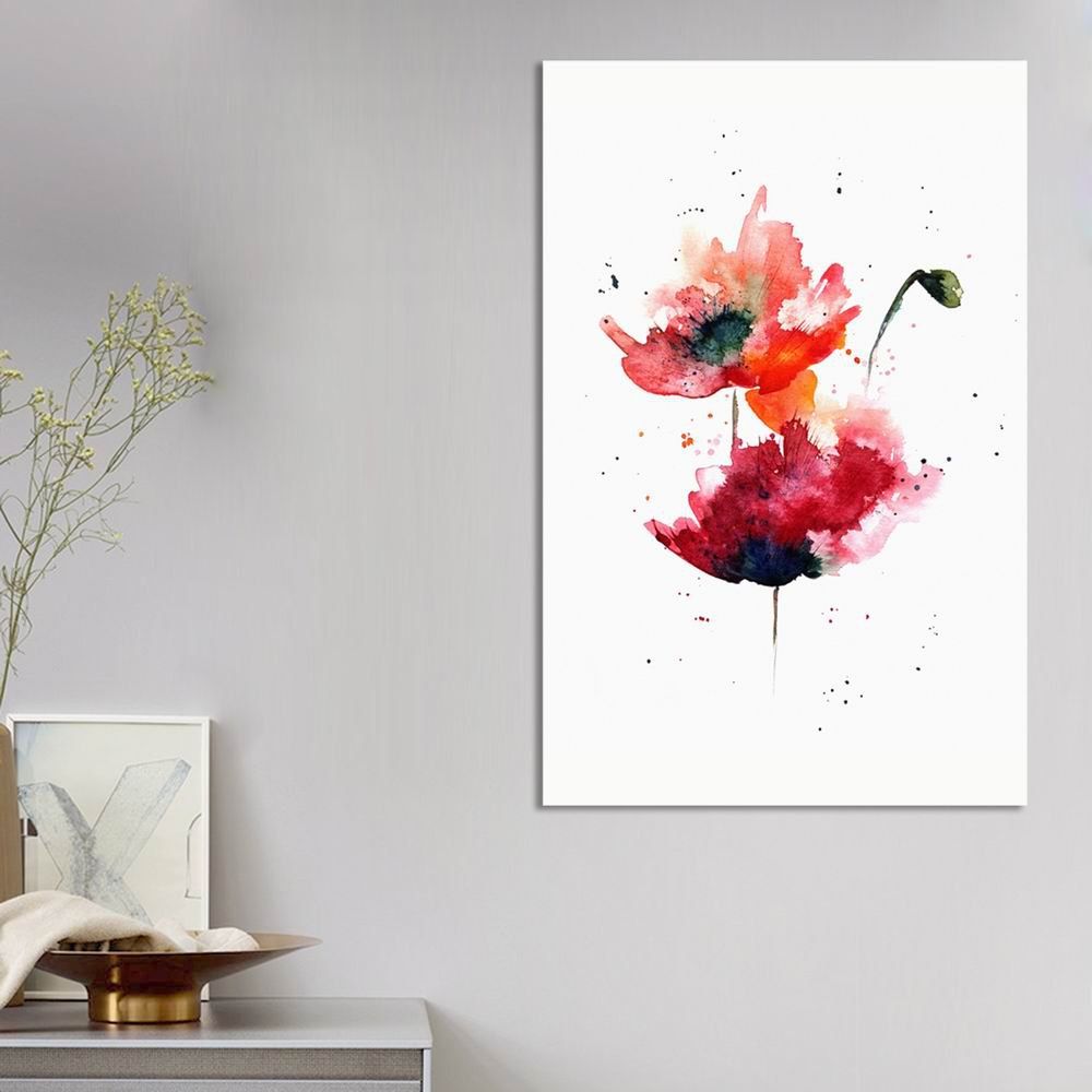 

W240 Lotus Unframed Art Wall Canvas Prints for Home Decorations, Multi-a