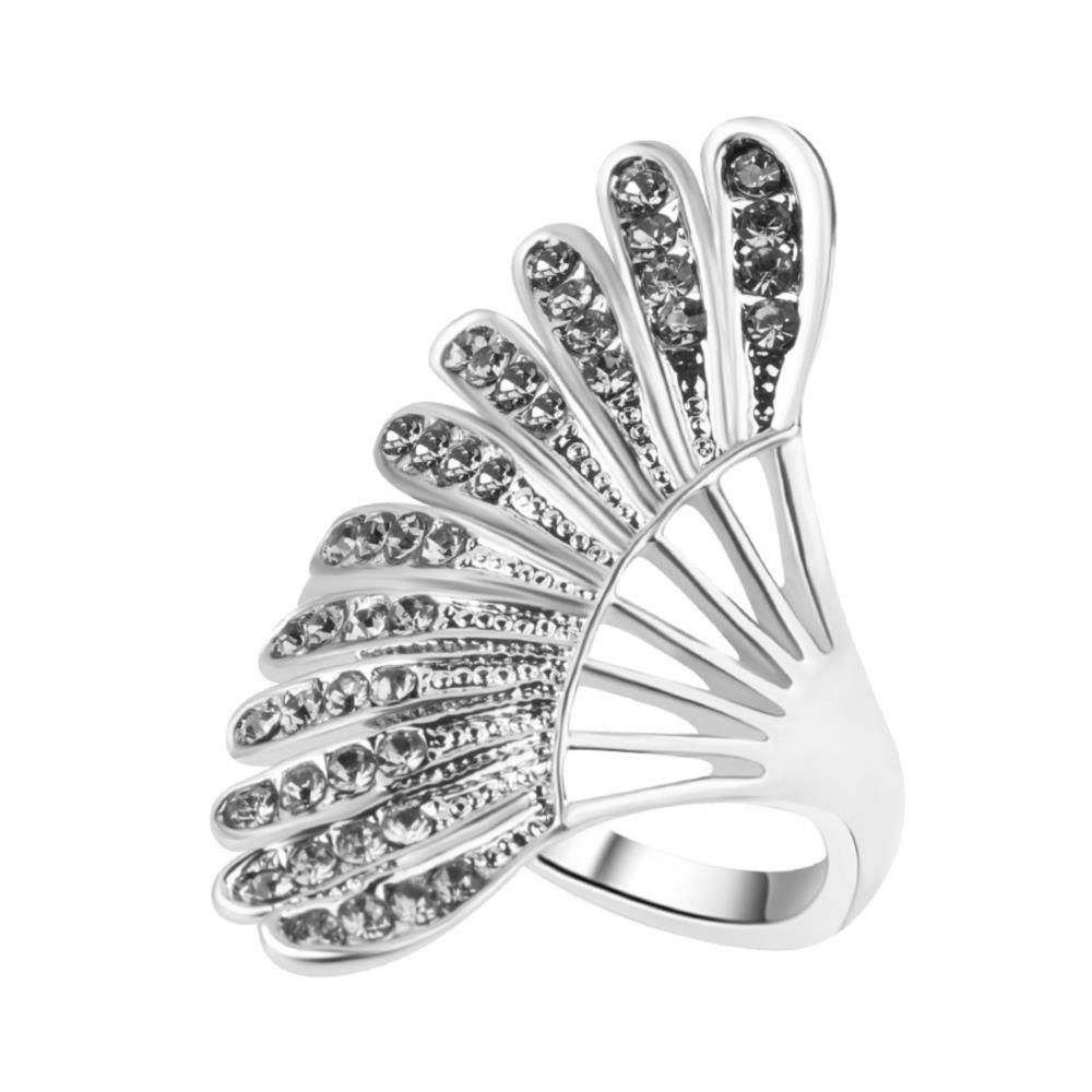 

Fashion Ancient Silver Diamond Vintage Ring, White